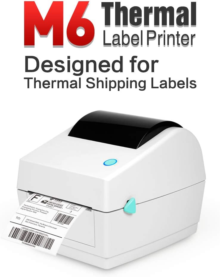 Fangtek Thermal Shipping Label Printer - Direct Thermal High Speed Printer - Compatible with , Ebay, Etsy, Shopify - 4×6 Label Printer & Multifunctional Printing - Image 2